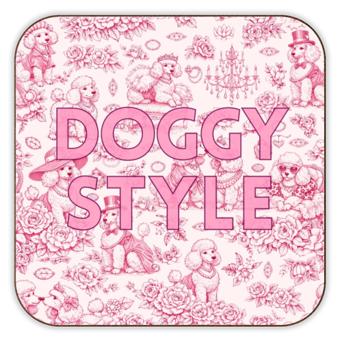 DOGGY STYLE - personalised beer coaster by Lilly Rose