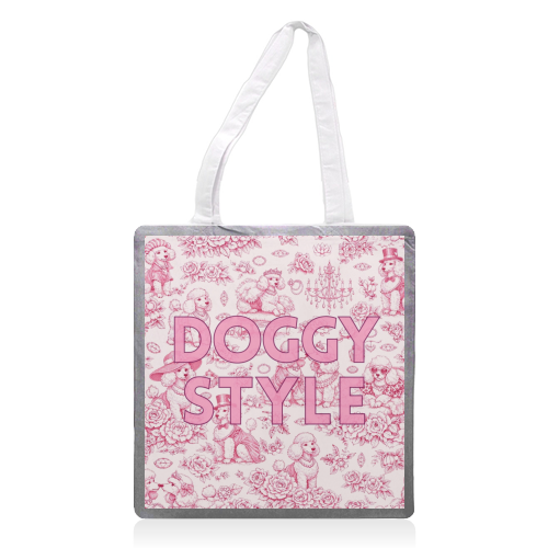 DOGGY STYLE - printed canvas tote bag by Lilly Rose