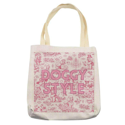 DOGGY STYLE - printed canvas tote bag by Lilly Rose
