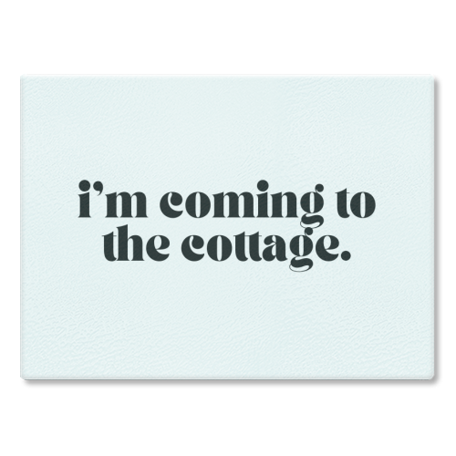 The Cottage - glass chopping board by Pink and Pip