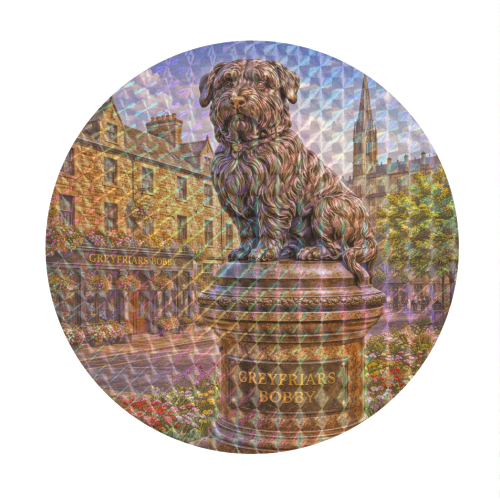 Greyfriars Bobby - Circle Sticker by Ms Doodle