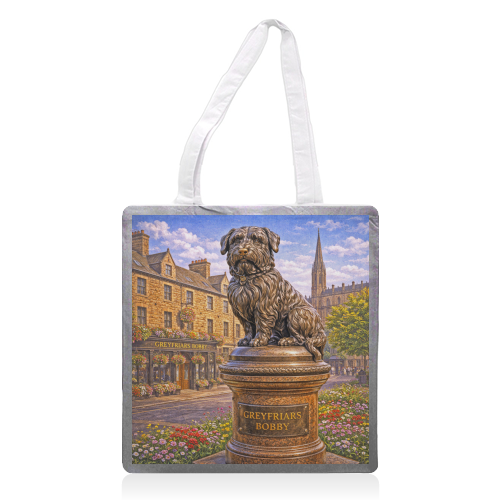 Greyfriars Bobby - printed canvas tote bag by Ms Doodle