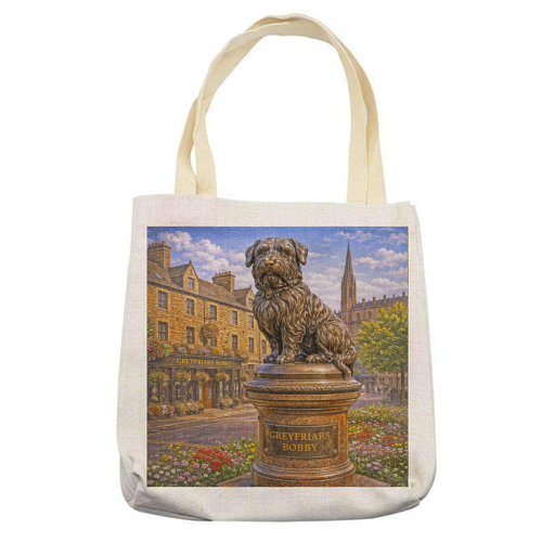 Greyfriars Bobby - printed canvas tote bag by Ms Doodle