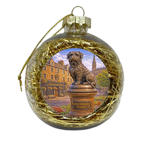 Greyfriars Bobby - xmas bauble by Ms Doodle