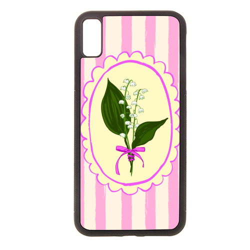 Vintage Lily of the Valley Coquette Pink Striped Floral - stylish phone case by AbstraBotanica by Ezbie