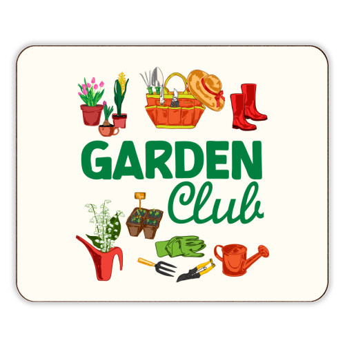 Garden Club – Vintage Gardening Tools with Florals - designer placemat by AbstraBotanica by Ezbie