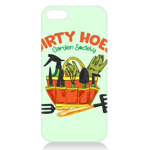 Dirty Hoes Garden Society Quirky Gardening Illustration - unique phone case by AbstraBotanica by Ezbie