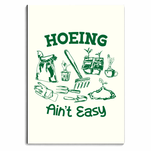 Hoeing Ain't Easy – Funny Garden Humor - personalised A4, A5, A6 notebook by AbstraBotanica by Ezbie
