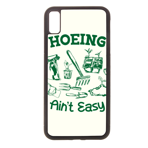 Hoeing Ain't Easy – Funny Garden Humor - stylish phone case by AbstraBotanica by Ezbie