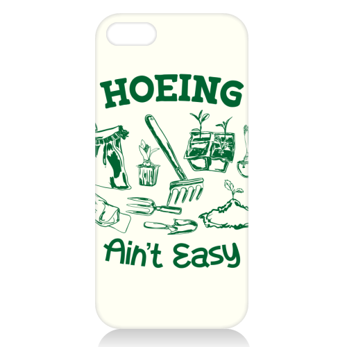 Hoeing Ain't Easy – Funny Garden Humor - unique phone case by AbstraBotanica by Ezbie