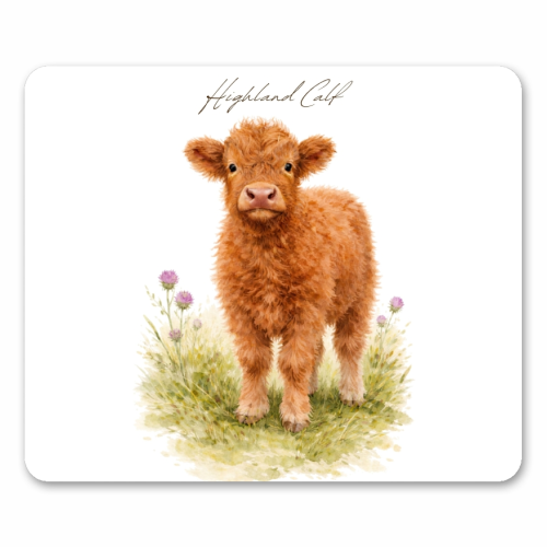 Highland Calf - mouse mat by Wildling Studio