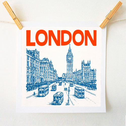 London Line Art - A1 - A4 art print by Ms Doodle