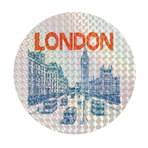 London Line Art - Circle Sticker by Ms Doodle