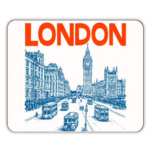 London Line Art - designer placemat by Ms Doodle