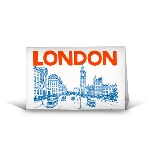 London Line Art - funny greeting card by Ms Doodle