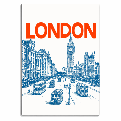 London Line Art - personalised A4, A5, A6 notebook by Ms Doodle