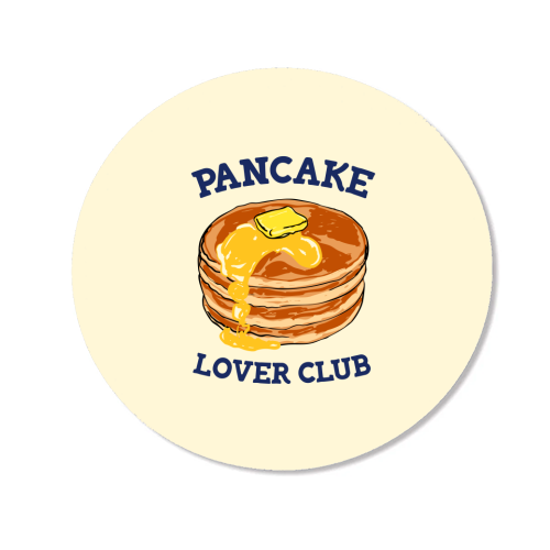 Pancake Lover Club Retro Foodie Brunch Illustration - Magnet by EZbie