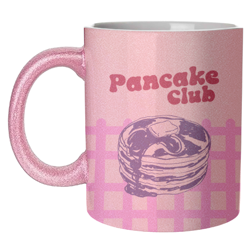 Pancake Lover Retro Vintage Breakfast Illustration - unique mug by EZbie