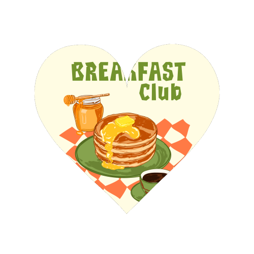 Retro Pancake & Coffee Breakfast Club Illustration - Magnet by EZbie