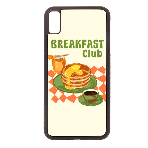 Retro Pancake & Coffee Breakfast Club Illustration - stylish phone case by EZbie