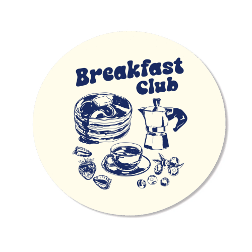 Coffee Pancake & Berries Vintage Breakfast Club - Magnet by EZbie
