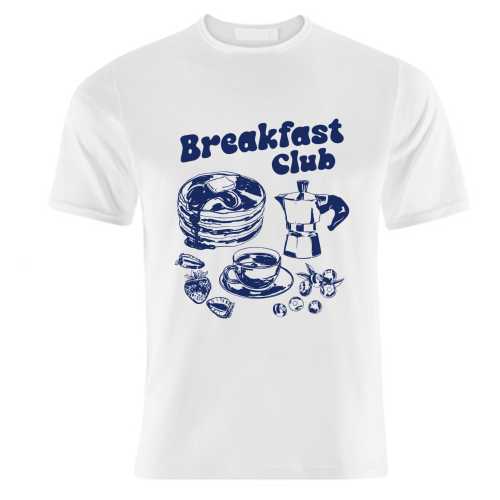 Coffee Pancake & Berries Vintage Breakfast Club - unique t shirt by EZbie