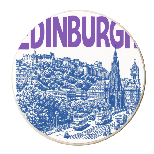 Edinburgh - personalised beer coaster by Ms Doodle