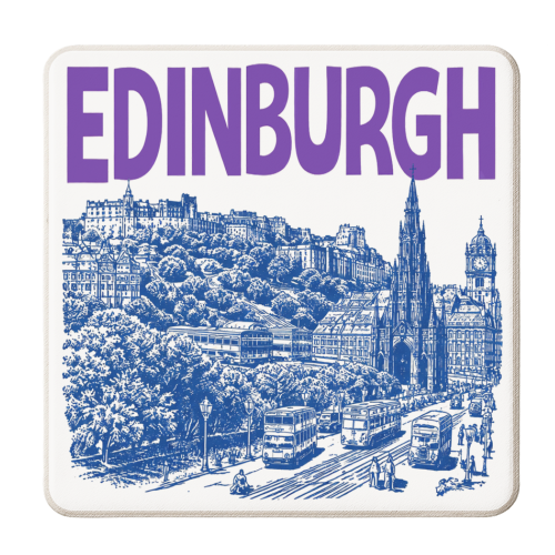 Edinburgh - personalised beer coaster by Ms Doodle