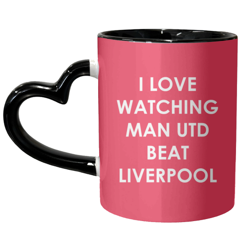 I love watching Man Utd beat Liverpool - unique mug by The Boy and the Bear