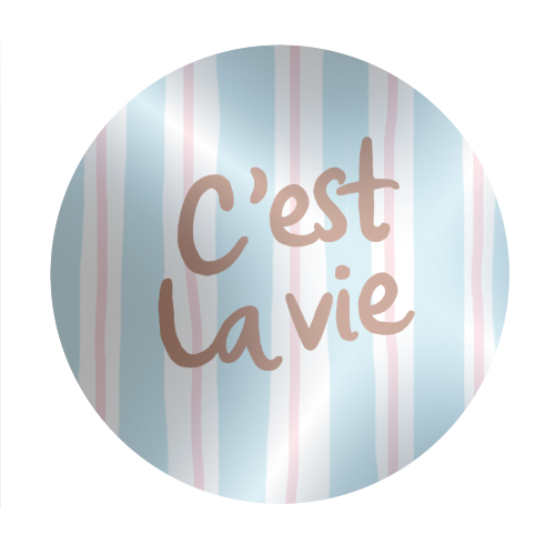 C'est la vie - Circle Sticker by The Boy and the Bear