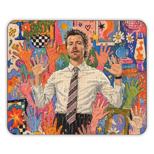 Hands Up Harry! - designer placemat by Ms Doodle