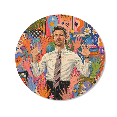 Hands Up Harry! - Magnet by Ms Doodle