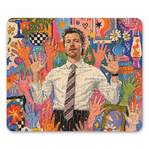 Hands Up Harry! - mouse mat by Ms Doodle