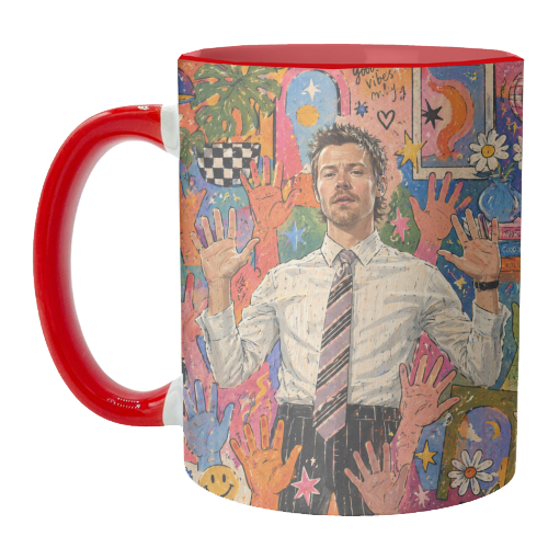 Hands Up Harry! - unique mug by Ms Doodle