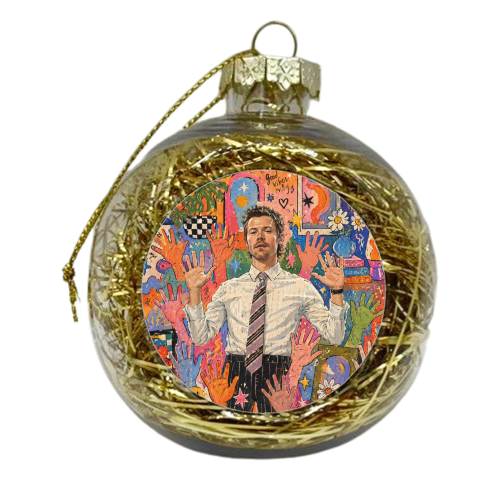 Hands Up Harry! - xmas bauble by Ms Doodle