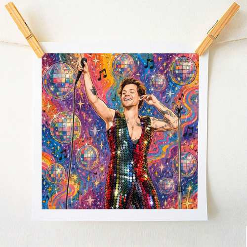Disco Haz - A1 - A4 art print by Ms Doodle