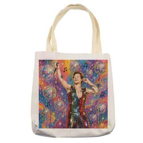 Disco Haz - printed canvas tote bag by Ms Doodle