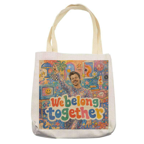 We Belong Together Harry - printed canvas tote bag by Ms Doodle