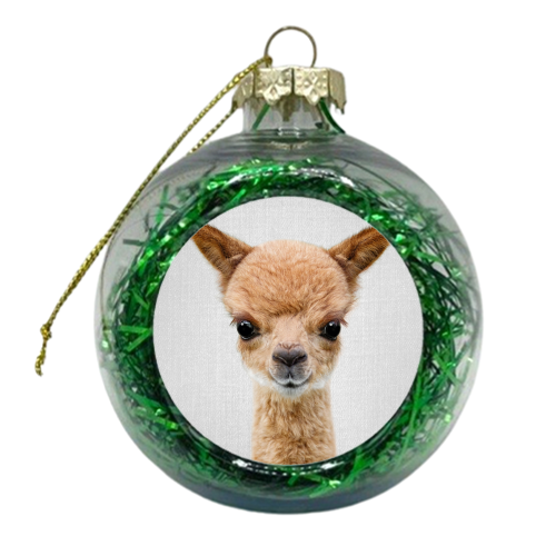 Baby Alpaca - xmas bauble by Gal Design