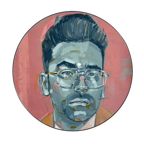 Green Dan - Circle Sticker by Laura Selevos