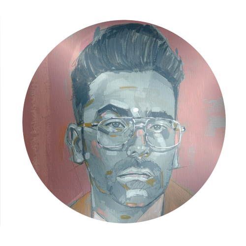 Green Dan - Circle Sticker by Laura Selevos