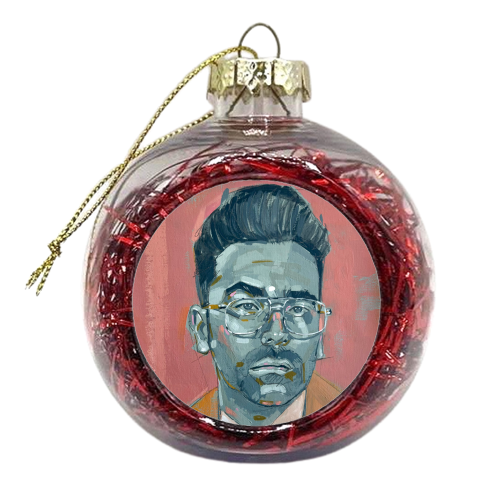 Green Dan - xmas bauble by Laura Selevos