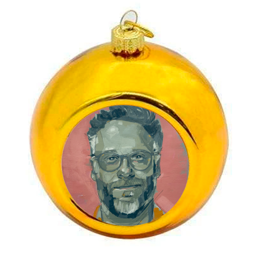 Green Seth - colourful christmas bauble by Laura Selevos