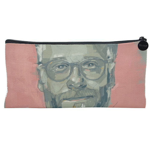 Green Seth - flat pencil case by Laura Selevos