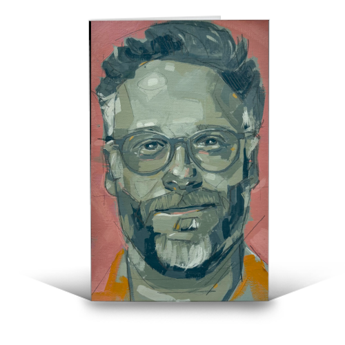 Green Seth - funny greeting card by Laura Selevos