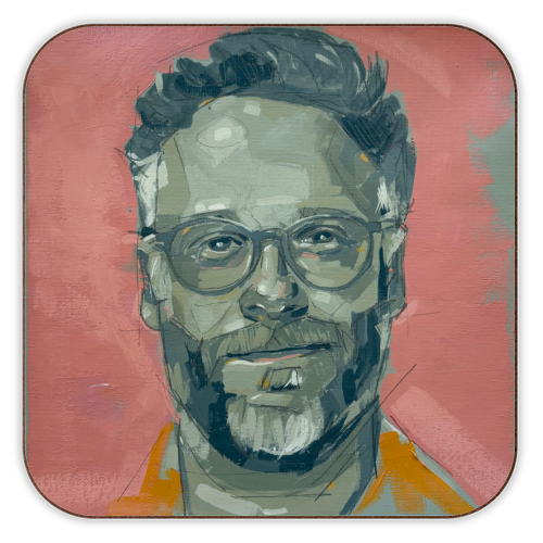 Green Seth - personalised beer coaster by Laura Selevos