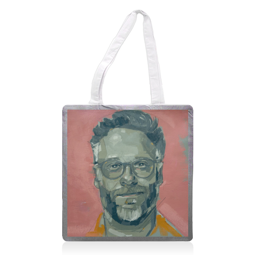 Green Seth - printed canvas tote bag by Laura Selevos