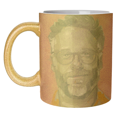 Green Seth - unique mug by Laura Selevos