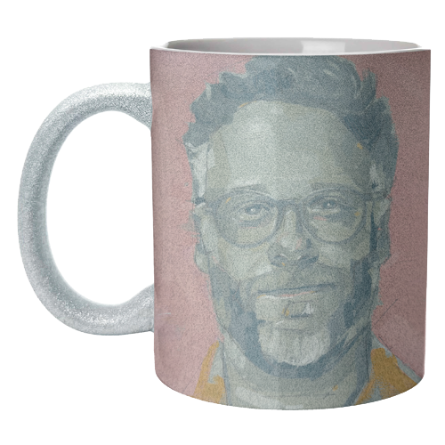 Green Seth - unique mug by Laura Selevos