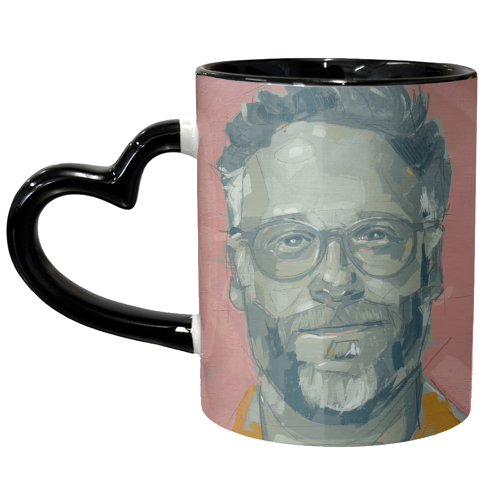 Green Seth - unique mug by Laura Selevos